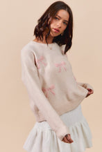 Load image into Gallery viewer, Embossed Bow Sweater

