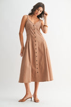 Load image into Gallery viewer, Pleated Pocket Canvas Dress
