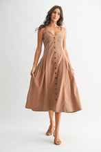Load image into Gallery viewer, Pleated Pocket Canvas Dress
