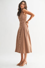Load image into Gallery viewer, Pleated Pocket Canvas Dress

