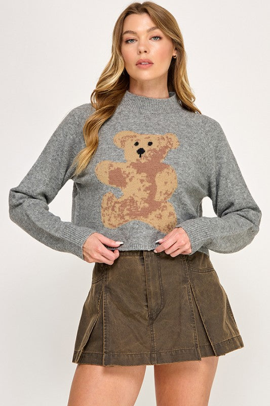 Teddy Bear Cropped Sweater