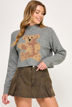 Load image into Gallery viewer, Teddy Bear Cropped Sweater
