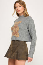 Load image into Gallery viewer, Teddy Bear Cropped Sweater
