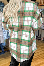 Load image into Gallery viewer, Green &amp; Brown Plaid Shacket
