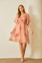 Load image into Gallery viewer, Organza Puff Sleeve Dress
