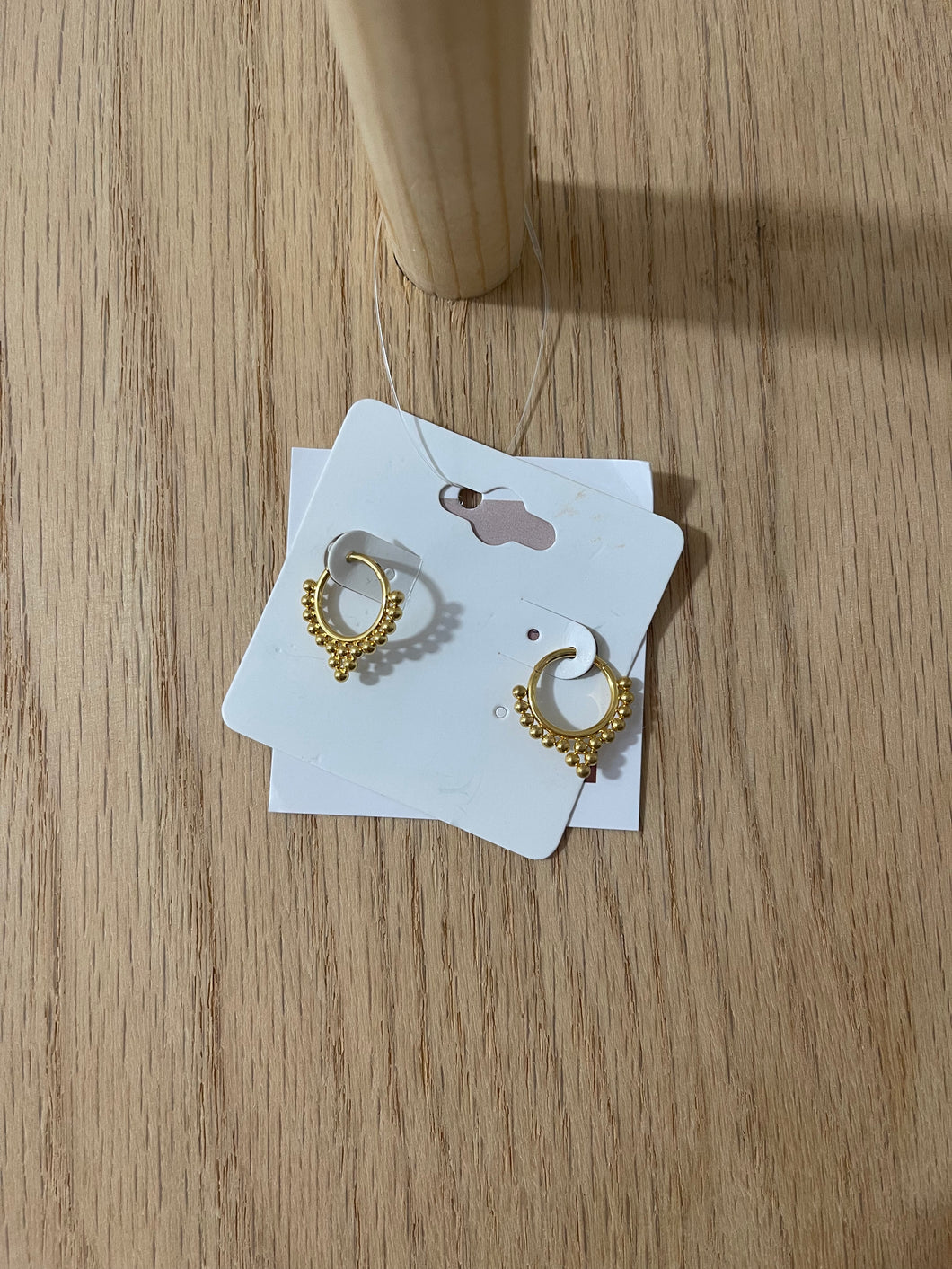 14k Gold design Hoop Earrings